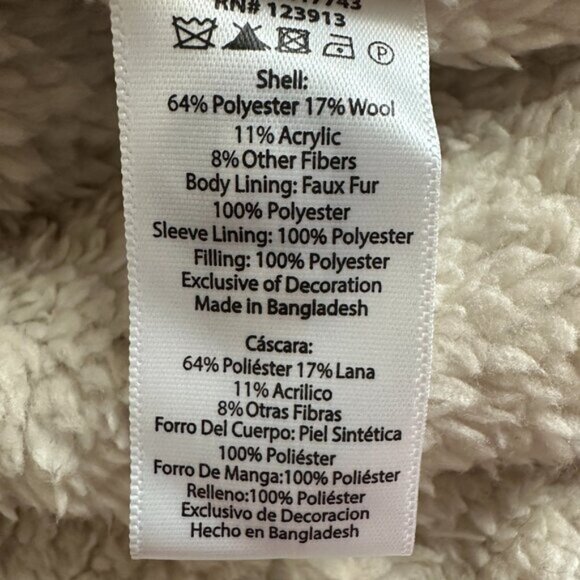 Jachs New York Men's Wool Blend Sherpa Lined Jacket XL Gray Aztec Western (NEW) - Picture 7 of 16